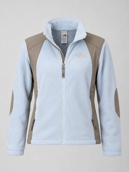 The North Face Jackets & Blazers - The North Face Womens Small Fleece Jacket Blue Beige Full-Zip Outdoor Layer